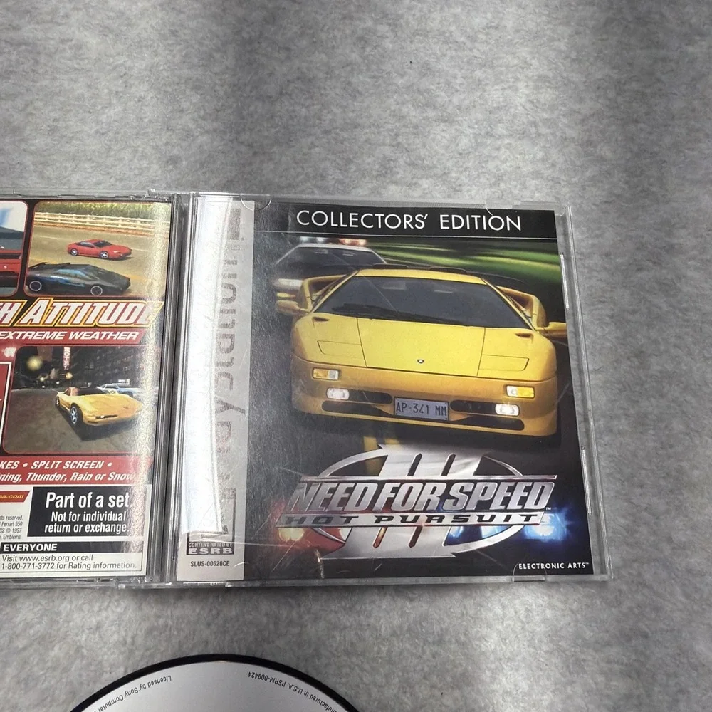 Need for Speed 3 Hot Pursuit Collectors Edition (Sony PS1) Complete W/ Reg Card
